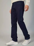 Dark Indigo Straight Fit Denim Jeans for Men