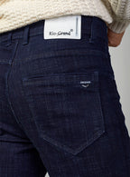 Dark Indigo Straight Fit Denim Jeans for Men