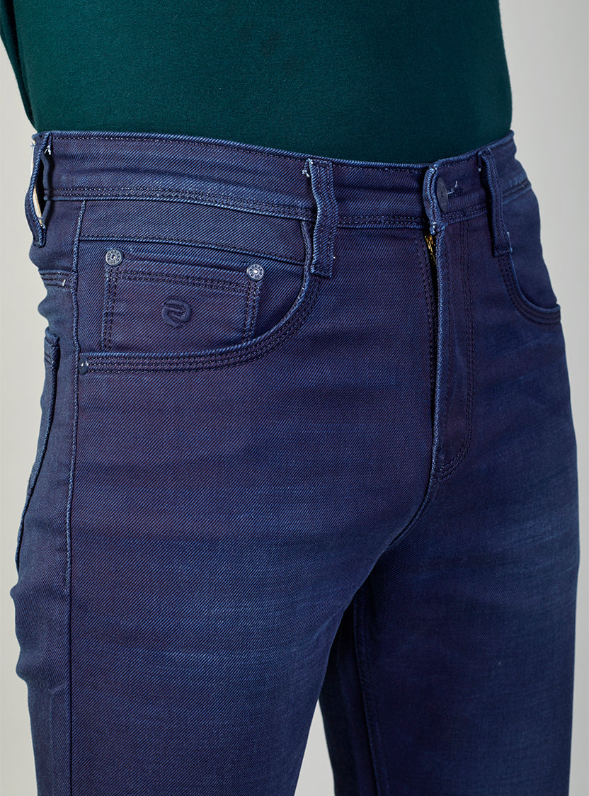 Tidal Blue Straight Fit Denim Jeans for Men