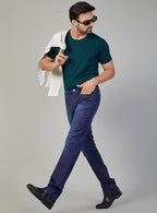 Tidal Blue Straight Fit Denim Jeans for Men