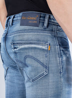 Smart Slim Fit Light Blue Washed Denim Jeans for Men