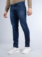 Smart Deep Indigo Blue Slim Denim Jeans for Men