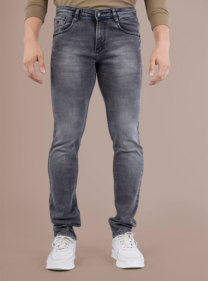 Faded Black Slim Fit Denim Jeans