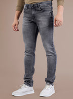 Faded Black Slim Fit Denim Jeans