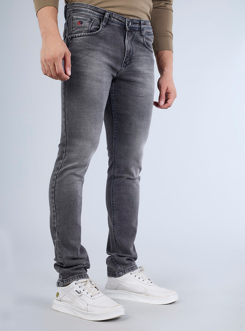 Faded Black Slim Fit Denim Jeans