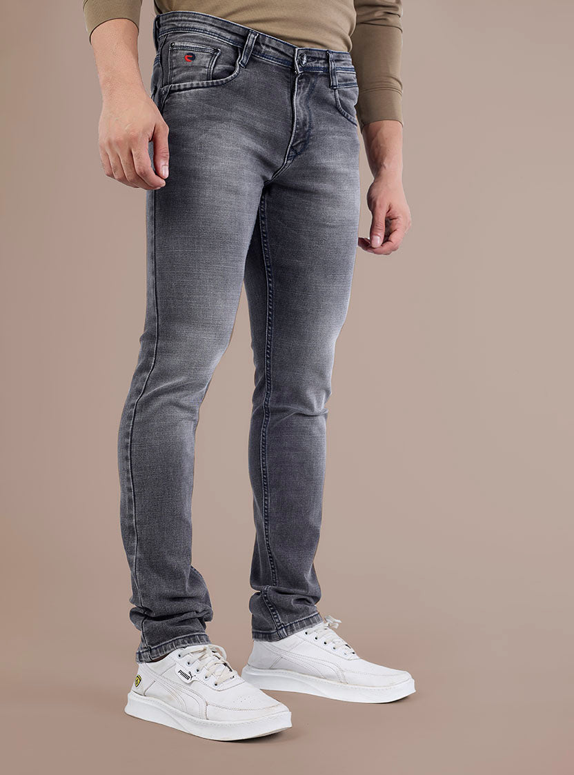 Faded Black Slim Fit Denim Jeans