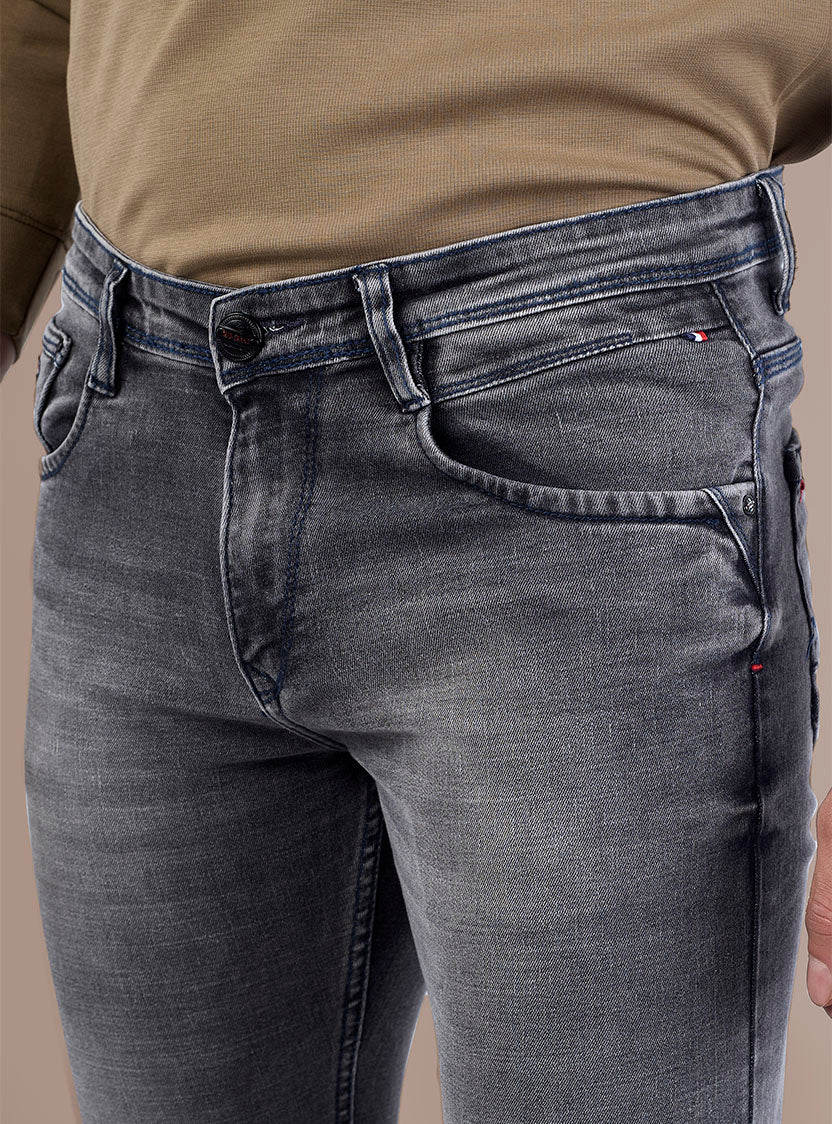 Faded Black Slim Fit Denim Jeans