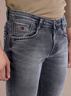 Faded Black Slim Fit Denim Jeans