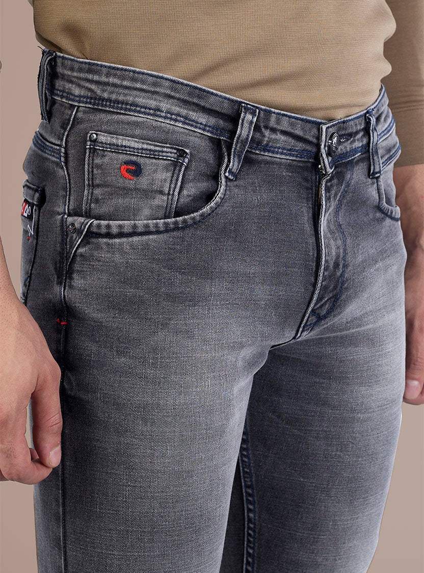 Faded Black Slim Fit Denim Jeans