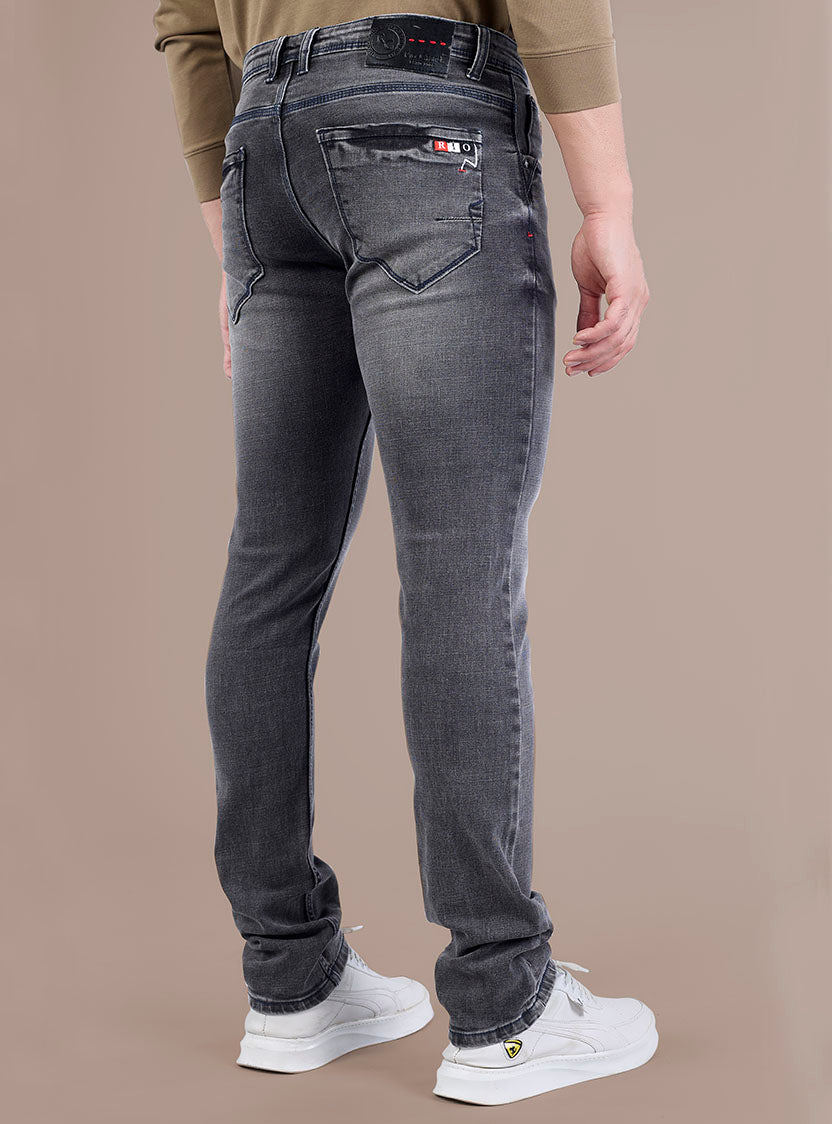Faded Black Slim Fit Denim Jeans