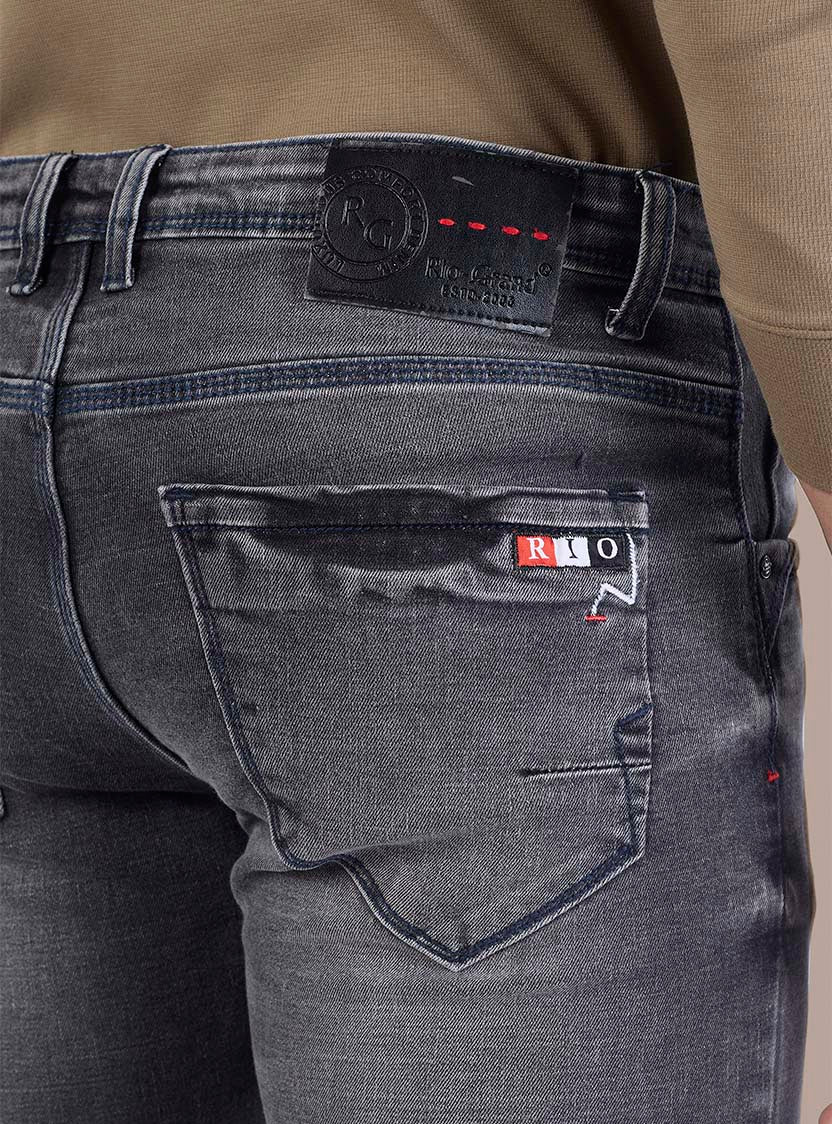 Faded Black Slim Fit Denim Jeans