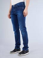 Smart Slim Fit Mid Blue Denim Jeans for Men